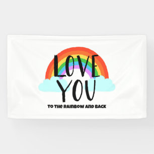 Je houdt van de regenboog en de rug spandoek