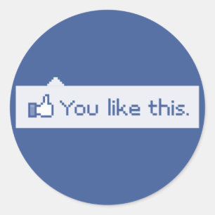 Je houdt van deze grappige Facebook Ronde Sticker