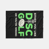 Je houdt van Disk Golf Fleece Deken (Voorkant (Horizontaal))