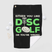 Je houdt van Disk Golf Golfhanddoek (Insitu)