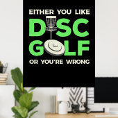 Je houdt van Disk Golf Poster (Thuiskantoor)