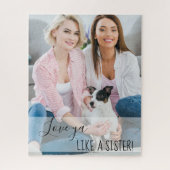 Je houdt van een zusje aangepaste foto legpuzzel (Verticaal)