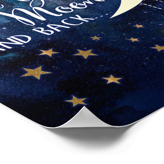 Je houdt van het Moon & Back Poster (Hoek)