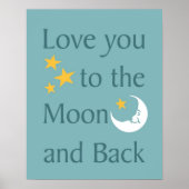 Je houdt van het poster Moon en Back (Voorkant)