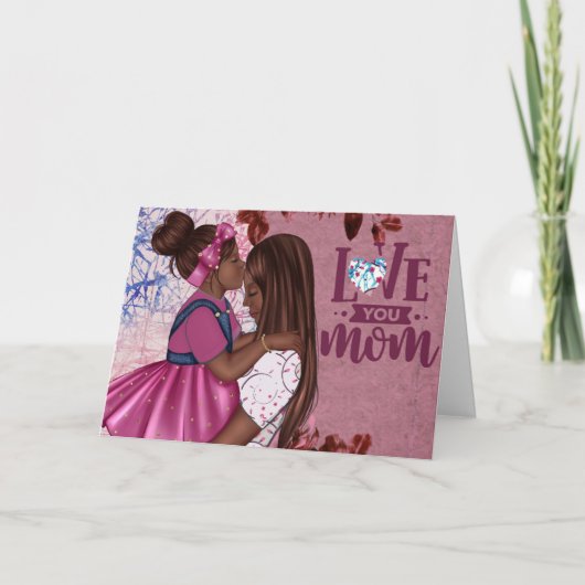 Je houdt van moeder en kind Moederdag Kaart (Voorkant)