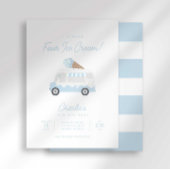 Je hurle QUATRE Crème de glace Invitation Annivers