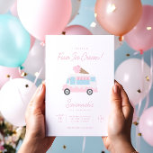 Je hurle QUATRE Crème de glace Invitation Annivers