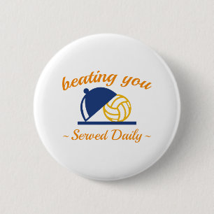 Je in volleybal slaan ronde button 5,7 cm