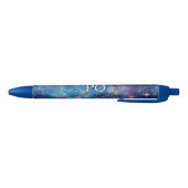Je Initialen Monogram Blue Galaxy Blauwe Inkt Pen (Bodem)