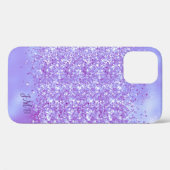 Je Initialen zuiveren glitter Case-Mate iPhone Case (Achterkant (horizontaal))