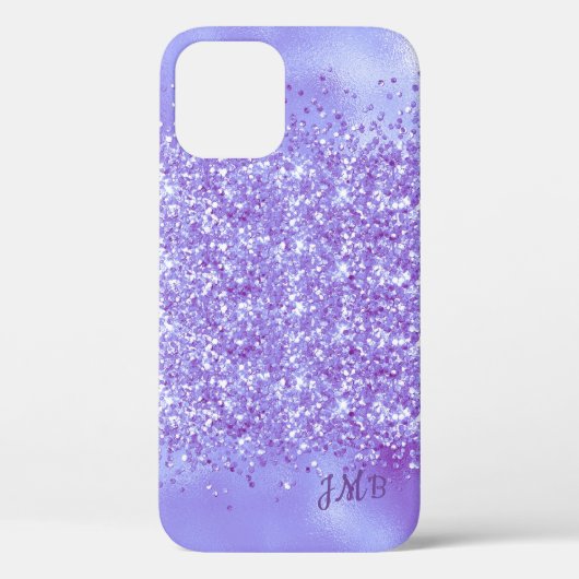 Je Initialen zuiveren glitter Case-Mate iPhone Case (Achterkant)