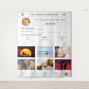 Je Instagram profielfoto booth achtergrond prop Wandkleed