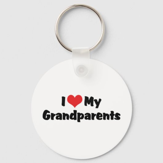 Je J'aime Mes Grands-Parents Porte-Clés (Recto)