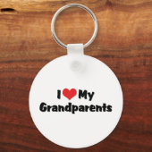 Je J'aime Mes Grands-Parents Porte-Clés (Recto)
