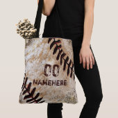 Je Jersey Number Name  ziet er Baseball Bag uit Draagtas (Dichtbij)