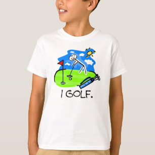 Je joue au golf le chiffre T-shirts de bâton