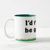 Je jouerais au golf plutôt la tasse (Gauche)