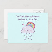 Je kan een regenboog hebben zonder een beetje rege briefkaart (Voorkant / Achterkant)