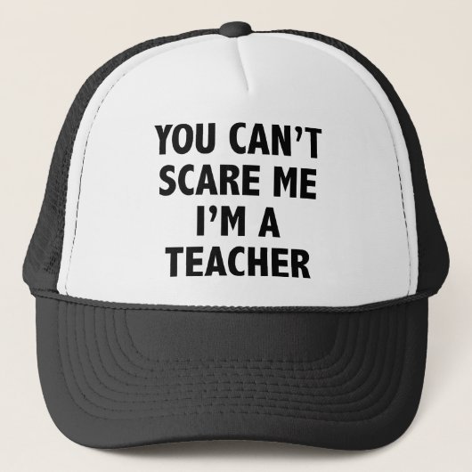 Je kan me niet schelen dat ik leraar ben trucker pet (Voorkant)