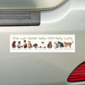 Je kan NOOIT te veel katten hebben. Bumpersticker (Op auto)