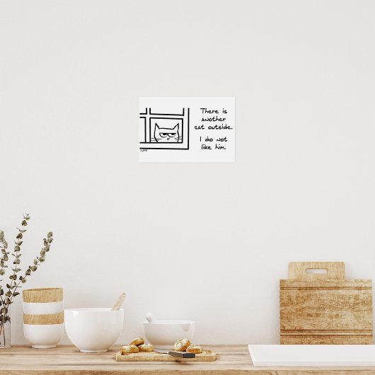Je kat houdt niet van dat andere kat poster (Keuken)