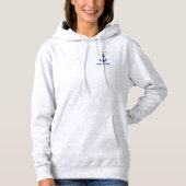 Je kat of je naam is een klassieke anchor Navy Gol Hoodie (Voorkant)