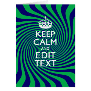 Je Keep Calm-tekst op een levendig wervelgrafisch