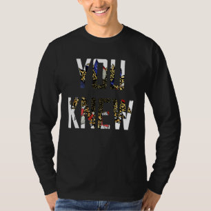 Je kende Kleurrijke Zonnebloem Amerika Vlag Leopar T-shirt