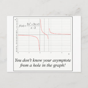 Je kent je asymptote niet... briefkaart