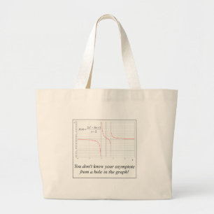 Je kent je asymptote niet... grote tote bag