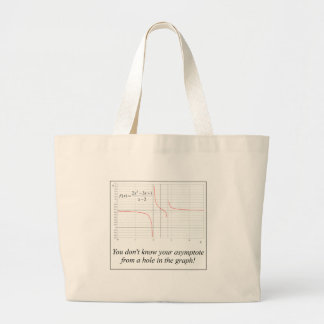 Je kent je asymptote niet... grote tote bag