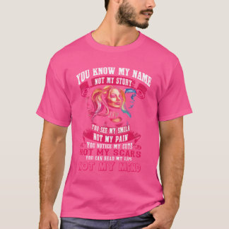 Je kent mijn naam, niet mijn verhaal retro t-shirt