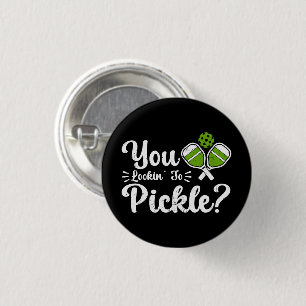 Je kijkt naar Pickle Pickleball Player Funny Ronde Button 3,2 Cm