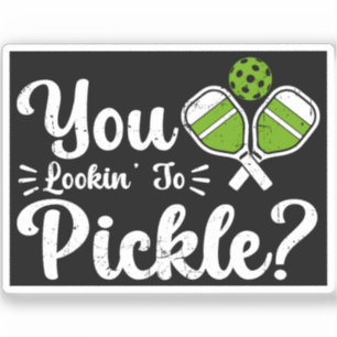 Je kijkt naar Pickle Pickleball Player Funny Sticker