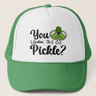 Je kijkt naar Pickle Pickleball Player Funny Trucker Pet