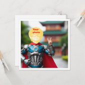 Je kind als superheld, op maat gemaakte superhelde kaart (Voorkant / Achterkant in situ)