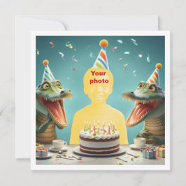 Je kind met krokodillen, krokodil verjaardagsfeest kaart