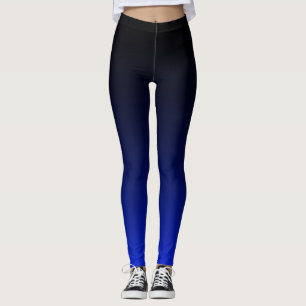 Je kleur met zwarte ombre-verfading overgang leggings