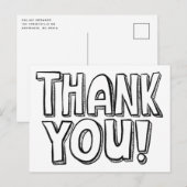 Je Kleurt Het Leuk Handlettered Bedankkaartje Briefkaart (Voorkant / Achterkant)