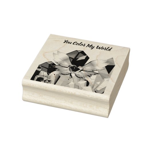 Je kleurt mijn wereld 	rubberstempel (Stempel)
