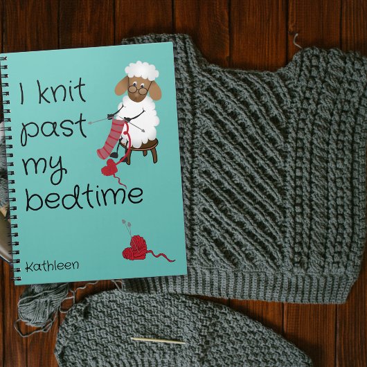 Je Knit Passé Mon Bedtime Sheep Carnet Personnalis