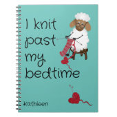 Je Knit Passé Mon Bedtime Sheep Carnet Personnalis (Devant)