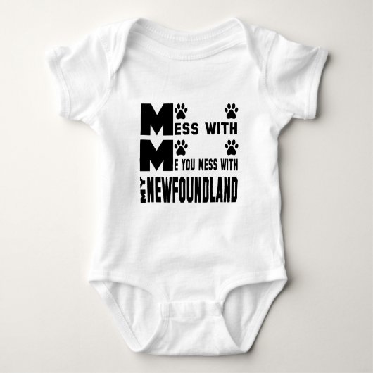 Je knoeit met mijn Newfoundland Romper (Voorkant)