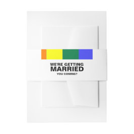 Je komt naar Rainbow Gay Wedding Uitnodigingen Wikkel