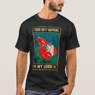 Je kont servetten mijn heer retro kreeft grap outf t-shirt