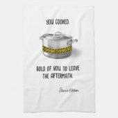 Je kookte grappig gepersonaliseerd theedoek (Verticaal)