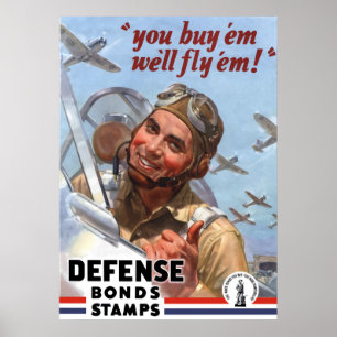 Je koopt ze en we vliegen ze — WW2 Poster