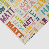 Je (korte) naam is hier te vinden tissuepapier (Detail)