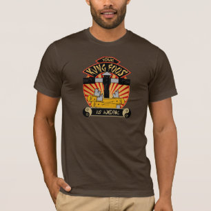 Je kung Foos is een zwak T-shirt