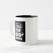 Je kunt alles doen tweekleurige koffiemok (Voorkant links)